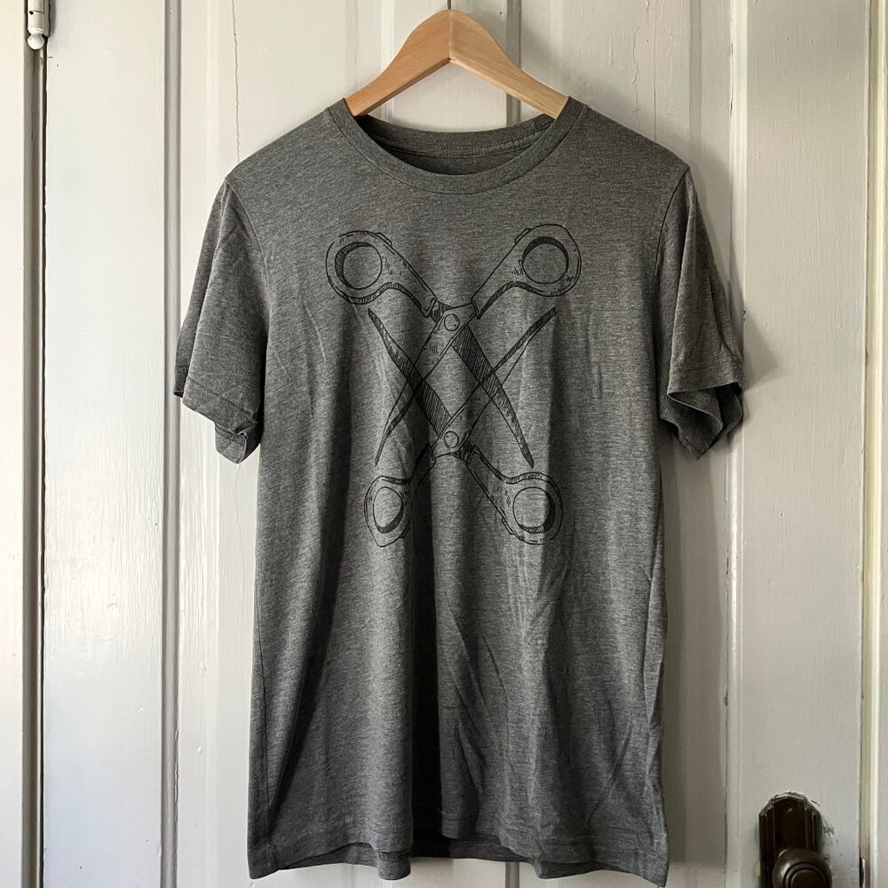 Autostraddle Basic Scissoring Grey Tri-Blend Adult Unisex MD